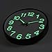 Fasmov Night Light Function Wall Clock with Silent Non-Ticking Night Lights Glow in The Dark 12 inch