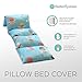 Butterfly Craze Kid's Floor Pillow Bed Cover - Use as Nap Mat, Portable Toddler Bed Alternative for Sleepovers, Travel, Napping, Or as a Lounger for Reading, Playing. Cover Only!