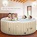 Goplus 4-6 Person Outdoor Spa Inflatable Hot Tub for Portable Jets Bubble Massage Relaxing w/Accessories Set (4 Person, White)