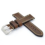 22mm Dark Brown Italy Calf Leather Handmade Watch Band Strap for Regular Wrist Watch-LG Urbane