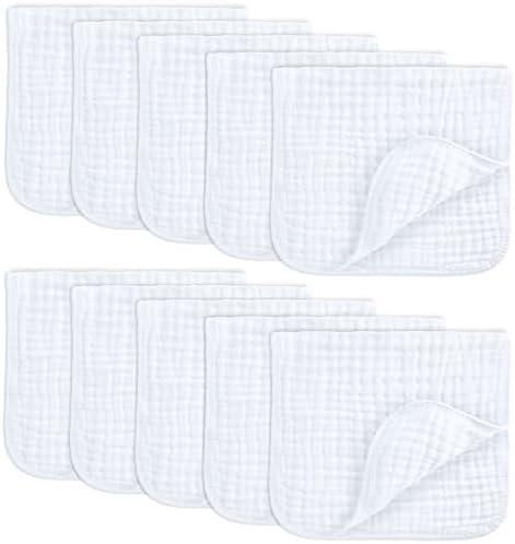 2 Pack Baby Hooded 9 Layer Muslin Cotton Towel for Kids, Large 32 x 32, Ultra Soft, Warm, and Absorbent Baby Essentials Bath Towels, Cute Unisex Cover for Girls and Boys (2