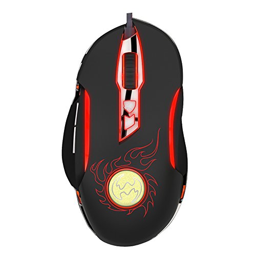 Gaming Mouse,Powpro Gfun PP-BM600 Gaming Mouse 250-4000 DPI Ergonomic Comfortable Grip High Precision Computer Mouse