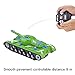 Gimilife Military RC Battle Tank Remote Control Battling Tank Toys for Kids ,Bump and Go Action with Lights and Real Sounds，Green
