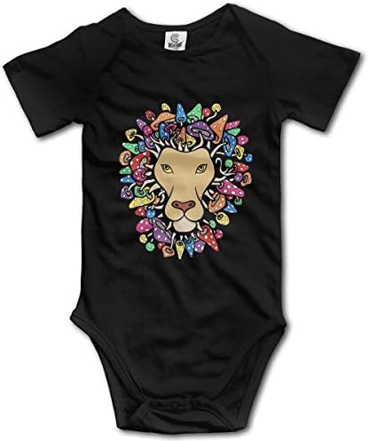 XHX Newborn Infant Lion with Mane of Mushrooms Short Sleeve Romper Onesie Bodysuit Jumpsuit