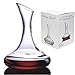 Amlong Crystal Lead Free Crystal Wine Decanter, Red Wine Carafe, Wine Gift, Wine Accessories (58 oz), Large