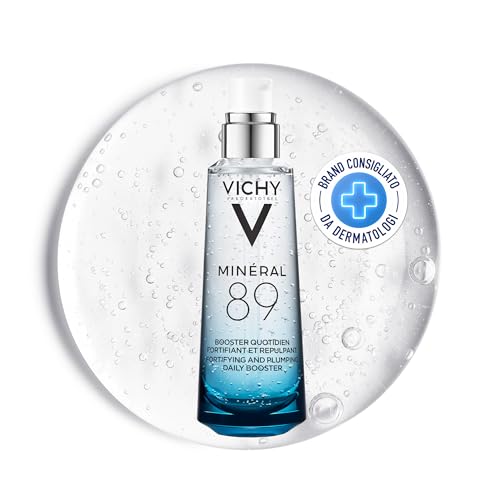 Minéral 89, Booster Quotidiano Fortificante e Rimpolpante, Per Tutti i Tipi di Pelle, Pelle Tonica e Idratata, Arricchito con Acido Ialuronico e Acqua Vulcanica, 75 ml