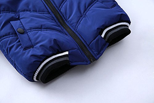 TLoowy Kids Toddler Baby Boy Fashion Winter Coat Warm Hooded Jacket Outerwear Fleece Lined Clothes Outfits(Blue,5T)