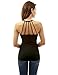 PattyBoutik Women’s Strappy Detail Back Ribbed Knit Top (Black S)
