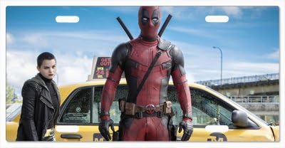 Deadpool Taxi Ride Vanity License Plate Amazon Ca Home Kitchen
