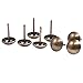 Outus 120 Pieces Upholstery Tacks 11 by 17 mm Antique Brass Tacks Bronze Nail Pins Furniture Thumb Tack Pins with Plastic Box