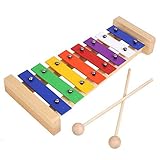 MVPower Xylophone for Kids Best Educational Development Musical Toy with Two Child-Safe Wooden Mallets and Colorful Clear Sounding Metal Keys, Perfectly 8 Toned Musical Gift for Toddler