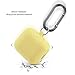 Camyse Airpods Case, Airpod Silicone Skin Cases Cover, Full Protective Durable Shockproof Drop Proof with Keychain Compatible with Apple Airpods 2 & 1 Charging Case,Airpods Accesssories (Yellow)