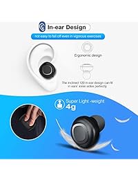 [Updated Version] BENEVE E9 Wireless Earbuds, True TWS Bluetooth Headphone, in Ear Mini Bluetooth Earbud with 3D Stereo Sound, Built in Mic, Auto Pairing Wireless Earphones with 3000mAh Charging Case