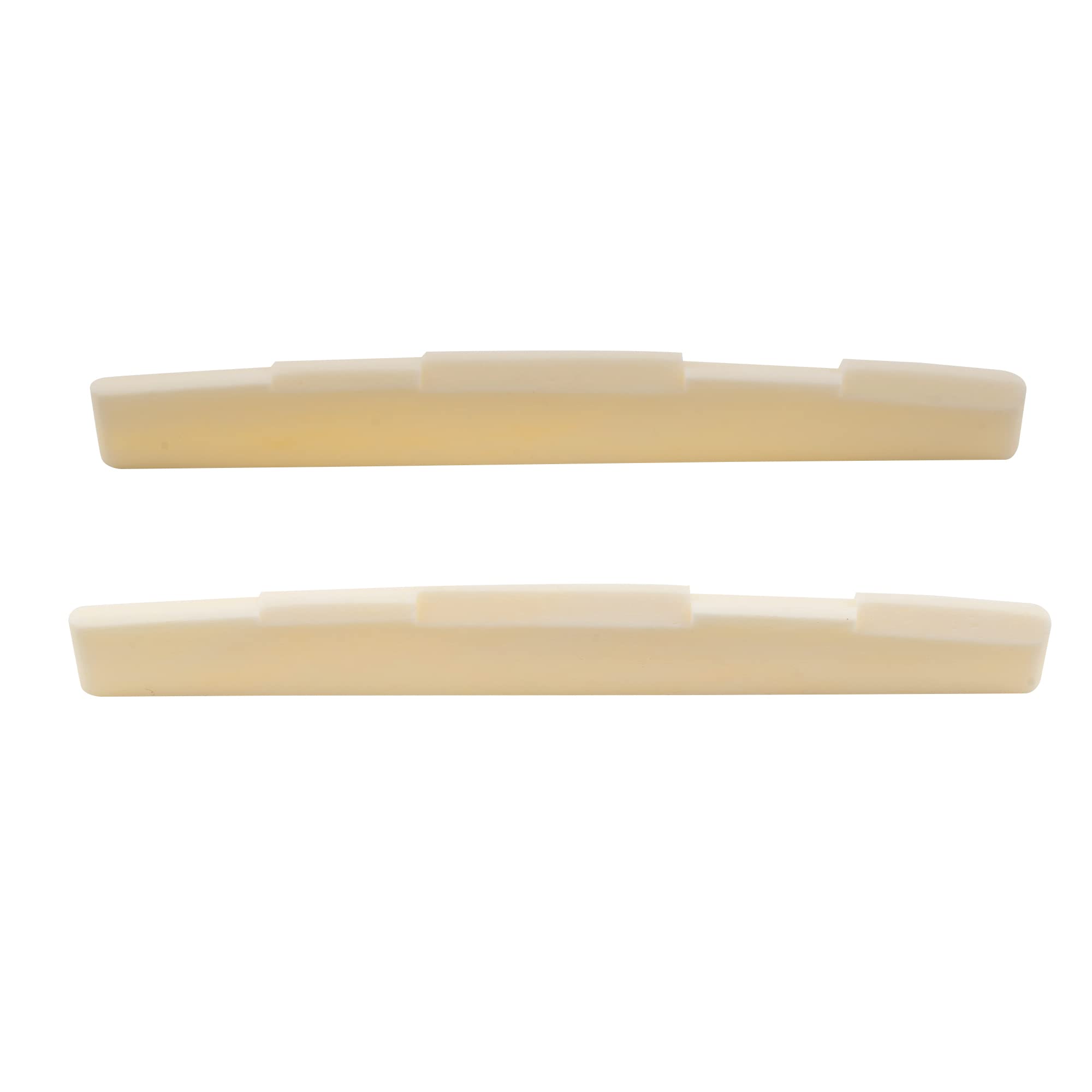 Musiclily Pro 73.15mm Universal Compensated Bone Saddle for 6-String Acoustic Guitar, Ivory(Set of 2)