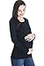 Smallshow Women's 3 Pcs Nursing Top Set for Breastfeeding, Black-Grey-Blue, Medium