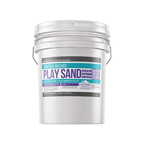Play Sand, 5 Gallon Bucket by Earthborn Elements, Highest Quality, Building & Molding, Promotes Creativity, Sandbox & Play Areas, Indoor/Outdoor, Resealable Bucket (5 gallons) Play Sand, 5 Gallon Bucket by Earthborn Elements, Highest Quality, Building & Molding, Promotes Creativity, Sandbox & Play Areas, Indoor/Outdoor, Resealable Bucket (5 gallons)