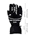 HUO ZAO Men Winter Snow Ski Gloves (Upgraded Black/Blue)