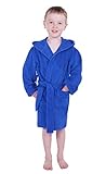 Texere Boy's Hooded Terry Cloth Bathrobe (Splash, Dazzling Blue, Large) Best Gifts for Boys