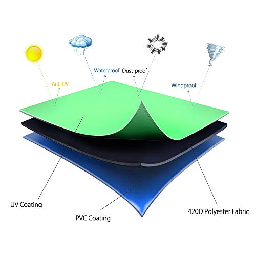 Funda Protectora 420PU para Silla de Jardín Funda Sillas Jardin/Balcón