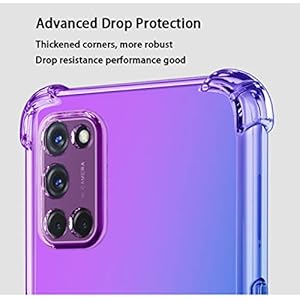 HAOTIAN Cover per Oppo A52/A72/A92 Cover, Custodia in TPU a Gradiente Colori, [Rinforzare la con Quattro Angoli… - immagine 3