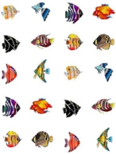 40 Tropical Fish Nail Art Decals