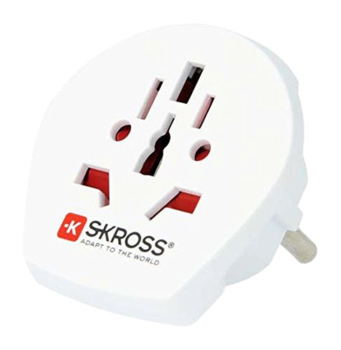 Skross World To Europe Country Travel Adaptor, white