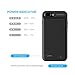 iPhone 7 Plus Battery Case - ZeeHoo Ultra Slim Extended Charging Case With High Capacity 4000 mAh for iPhone 7 Plus- 5.5 inch (Soft Rubber Hinge Design&Build-in Magnet) (Black)
