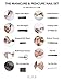 Manicure Set - Nail Kit - Pedicure Kit - Grooming Care Tools for Men and Women - Leather Travel Case with Fingernail Clippers, Toe Nails Clipper, and Nail File Buffer - Stainless Steel Tools