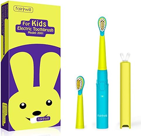 Fairywill 電動歯ブラシ こども用 歯ブラシ 子供用 音波歯ブラシ 携帯型歯ブラシ 持ち運び用 ソニック Usb充電 Ipx7級防水 オートタイマー機能搭載 3歳 12歳の子供向け ３モード切り替え かわいいうさぎキャップ付き 電動歯磨き 携帯便利 電池長持ち 配送員設置送料無料