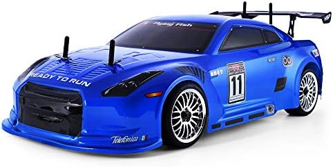 roadwi RGT Racing Rc Car 4wd 1:10 Electric Power On Road High Speed Drift Car 94123 Flying Fish(Blue)