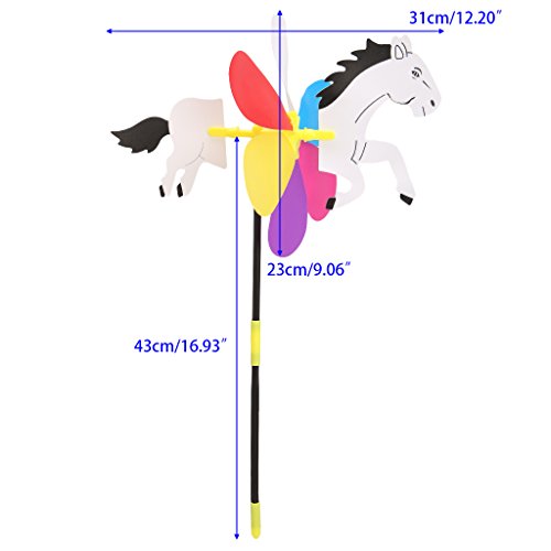 Lvyuanda 3D Animal Colorful Wheel Wind Spinner Windmill - Outdoor Lawn Garden Decor - Decor Your Yard Garden, Random Delivery - Thumbnail 2