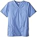 Cherokee Workwear Scrubs Tall Unisex V-neck Top, Ceil, Medium/Tall