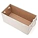 EZOWare Extra Large [3-Pack] Linen Fabric Foldable Storage Cubes Bin Box Containers with Lid and Handles - Light for Home, Office, Nursery, Closet, Bedroom, Living Room (24x12x12inch)