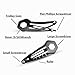 12 Pack Multi Tool Tactical Hair Clips，Stainless Steel Hairpin for Bottle Opener/Box Cutter/Screw Driver/Scrapper/Trolley Coin, Women Self-defense Tool Survival Kit