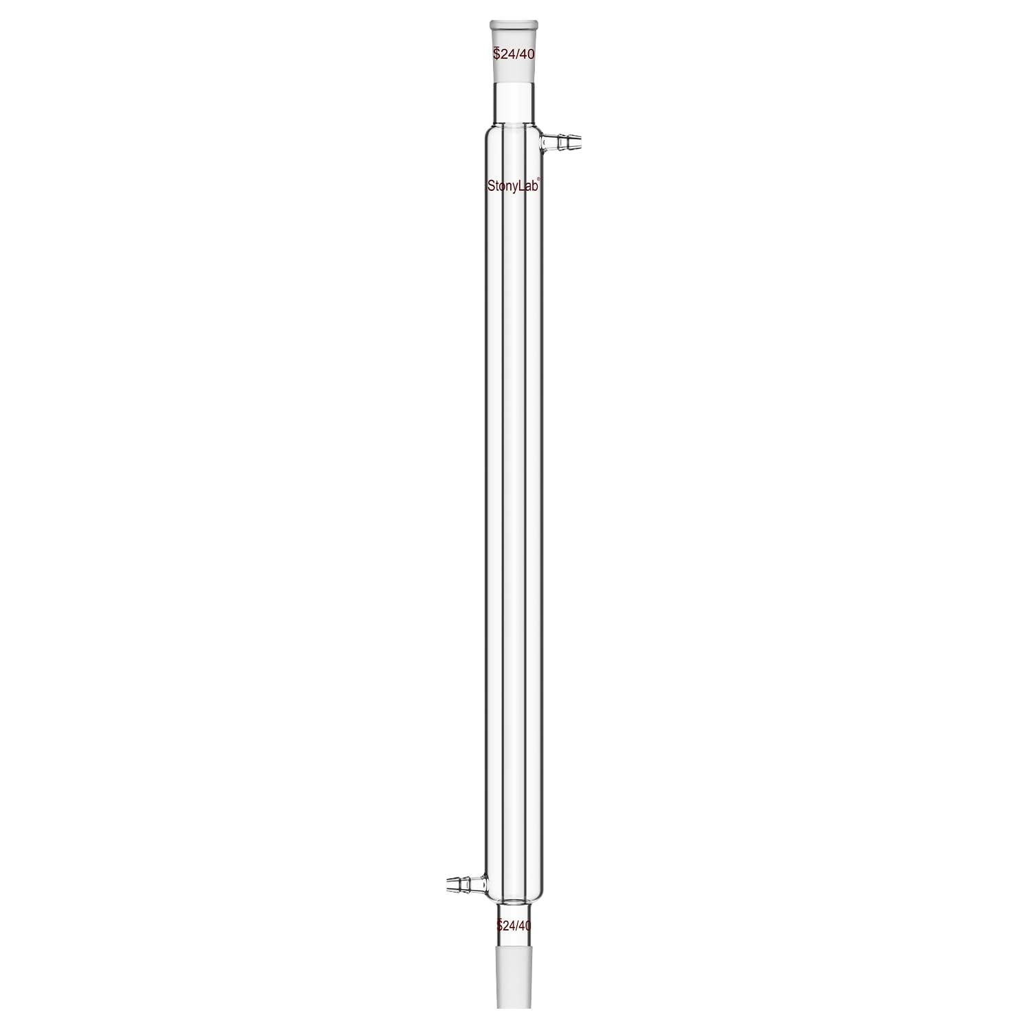 Stonylab Glas-Thermometeradapter 24/40 – Vakuum-Einlassadapter Aus Borosilikat, Mit 10/30 Außenkegel & Seitlichem Schlauchanschluss