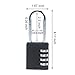 ONUEMP Combination Lock, 4 Digit Combination Padlock 2.5 Inch Hardened Steel Shackle, Black Long Shackle Padlock - 10000 Combinations, for School, Employee, Outdoor, Gym Locker, Case, Cabinet