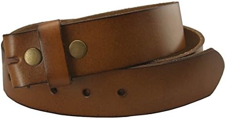 Avnet Men Retro Look Cowhide Leather Distressed No Buckle 38mm Wide Belt Strap