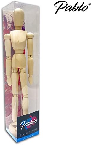 PABLO - Premium 12” (inch) Wooden Artists' Manikin / Mannequin Unvarnished