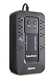 CyberPower EC550G Ecologic UPS System, 550VA/330W, 8 Outlets, Eco Mode, Compact