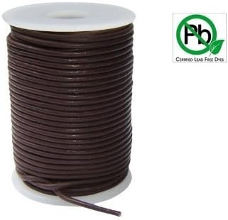 Round Leather Cord Brown 1.5mm 10meters (Spool Is Not Included)