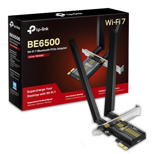 TP-Link Archer TBE400E-Tarjeta WiFi PCIe, 2882 Mbps, WiFi 7, Bluetooth 5.4