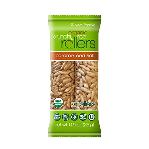 Crunchy Rollers - Organic Healthy Snacks - Caramel Sea Salt (8 Packs of 2)