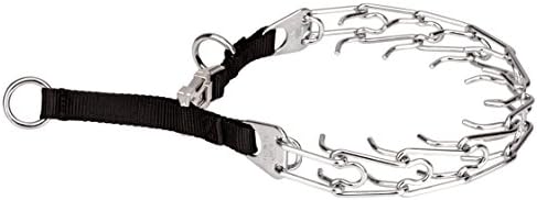 Herm Sprenger Dog Pinch Collar with Nylon Loop and Quick Release Buckle - 50045 (02) 1/6 inch (3.90 mm) (Made in Germany) - Size 25 inch (65 cm)