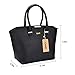 Coofit 3 Pcs Handbag Satchel Purse Top-Handle Shoulder Bag for Women (Black 3)