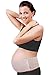 Plus Size Maternity Belt with 2 Baby Bibs by HealthySam - Breathable Belly Band for Pregnancy - Lower Back and Pelvic Support - Comfortable Prenatal Cradle - Postpartum Belly Wrap - One Size - Beige