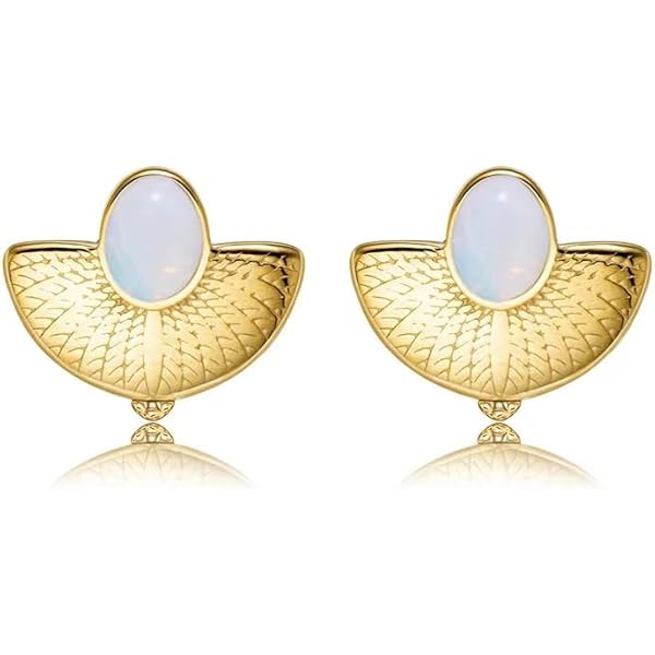 Amazon.com: Allereyae Vintage Pearl Sapphire Earrings Blue