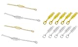 Sparik Enjoy 14pcs Gold & Stainless Steel Silver Necklace Extenders 4