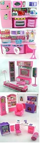 Pink 5 Room Whole House Barbie Size Furniture
