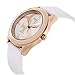 Guess G Twist White Dial Silicone Strap Ladies Watch W0911L5