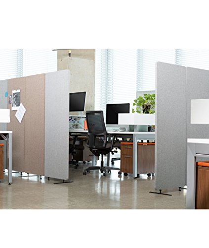 ReFocus Acoustic Room Dividers | Office Partitions – Reduce Noise and Visual Distractions with These Easy to Install Wall Dividers (72" X 66", Sand Stone) - Thumbnail 6